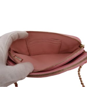 Chanel Double Zip Wallet on Chain WOC Iridescent Rosa Chanel Chanel 34