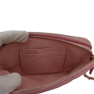 Chanel Double Zip Wallet on Chain WOC Iridescent Rosa Chanel Chanel 33