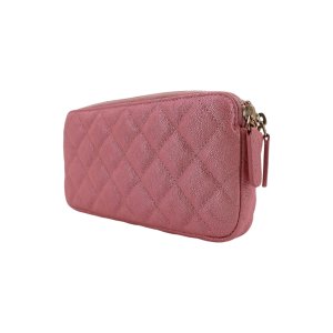 Chanel Double Zip Wallet on Chain WOC Iridescent Rosa Chanel Chanel 26