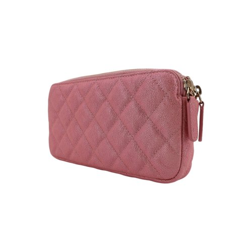 Chanel Double Zip Wallet on Chain WOC Iridescent Rosa Chanel Chanel 10