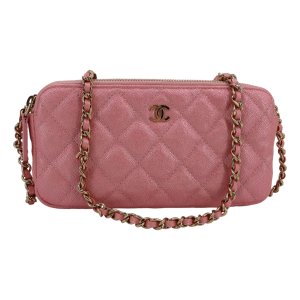Chanel Double Zip Wallet on Chain WOC Iridescent Rosa Chanel Chanel 20