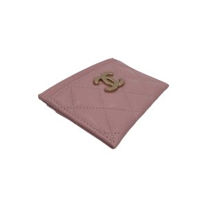 Chanel Kartenetui Kalbsleder Rosa GHW Chanel Chanel 16