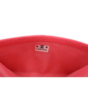 Chanel Kartenetui Lammleder Korallenrosa Chanel Chanel 25