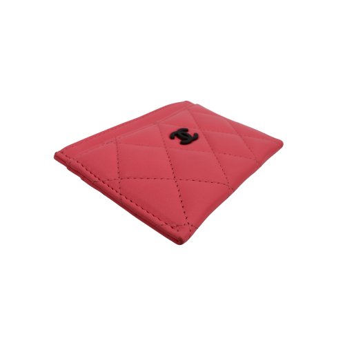 Chanel Kartenetui Lammleder Korallenrosa Chanel Chanel 8