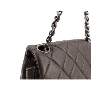 Chanel Mini Square Flap Bag Lammleder Grau SHW Chanel Chanel 29
