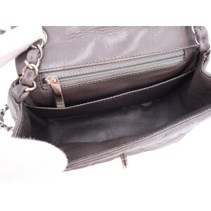 Chanel Mini Square Flap Bag Lammleder Grau SHW Chanel Chanel 33