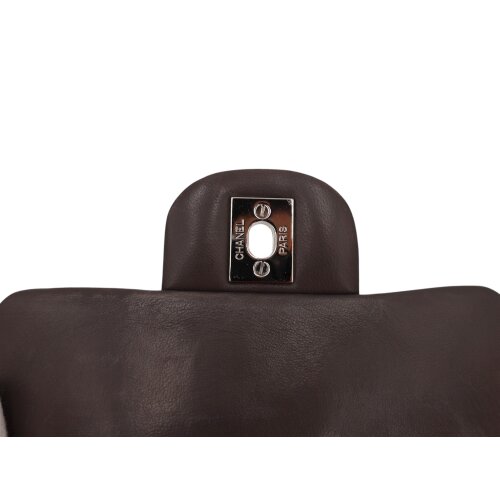 Chanel Mini Square Flap Bag Lammleder Grau SHW Chanel Chanel 16