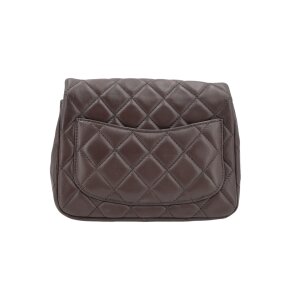 Chanel Mini Square Flap Bag Lammleder Grau SHW Chanel Chanel 22