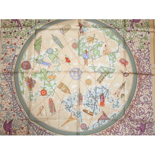 Hermès Carré 90 World Map Seide Hermès Hermes 14