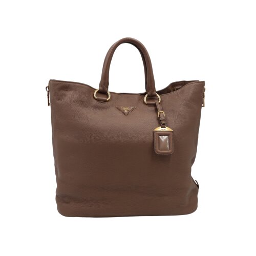 Prada Vitello Daino Shopping Bag Handtaschen Prada 6